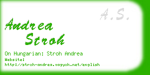 andrea stroh business card